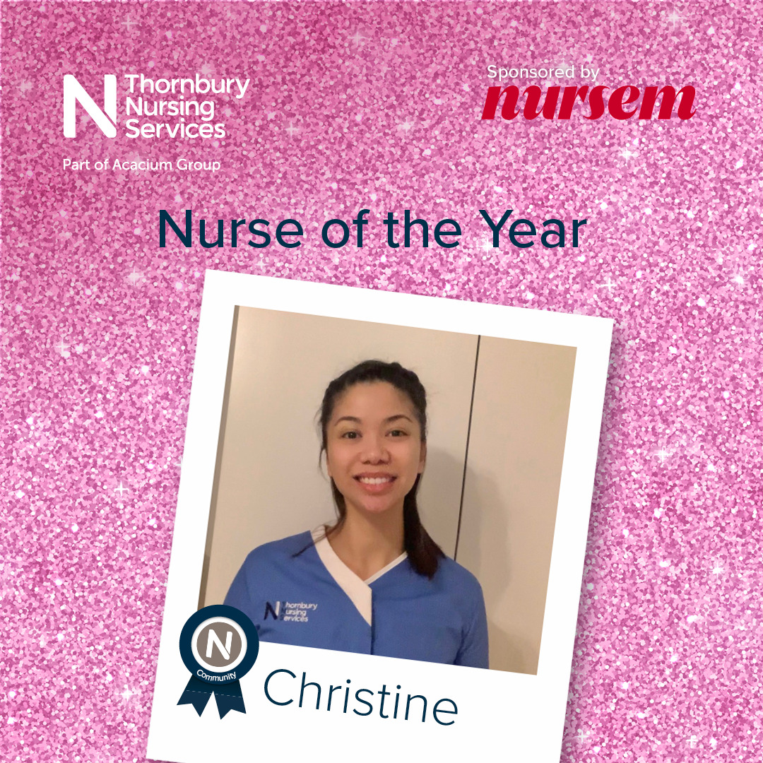 Community Nurse of the Year, Christine. Thornbury Nursing Services